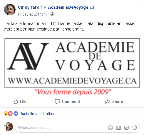 cours agent de voyage